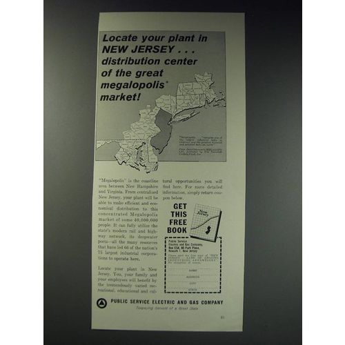 1962 Public Service Electric and Gas Company Ad - Megalopolis Market