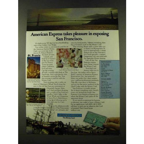 1973 American Express Ad - Exposing San Francisco