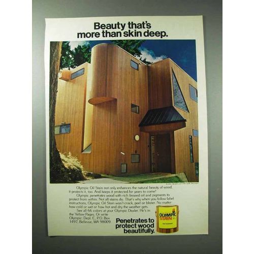 1980 Olympic Oil Stain Ad - Beauty More Than Skin Deep