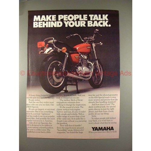 1979 Yamaha KS650 KS 650 Special Motorcycle Ad, NICE!!