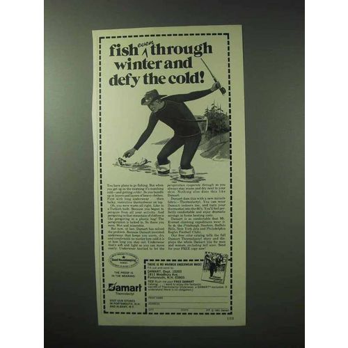 1983 Damart Underwear Ad - Fish Through Winter
