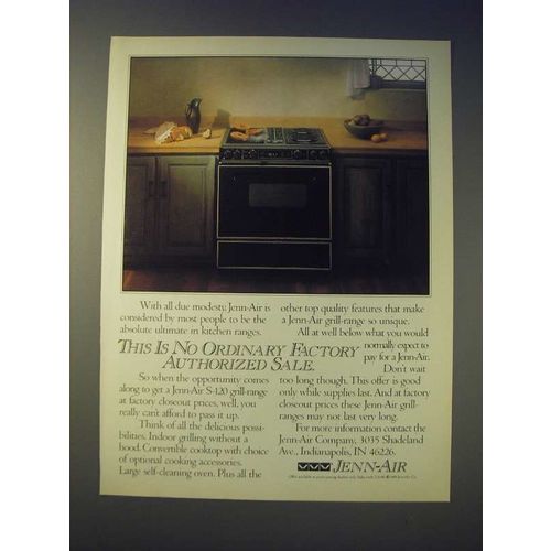 1989 Jenn-air S-120 Grill-Range Ad - This is no ordinary factory authorized sale