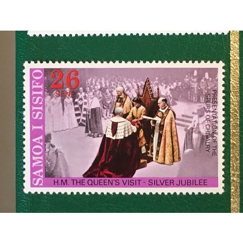 Samoa QEII 1977 Silver Jubilee 26s Spurs Chivalry Unmounted Mint NHM SG480 stamp