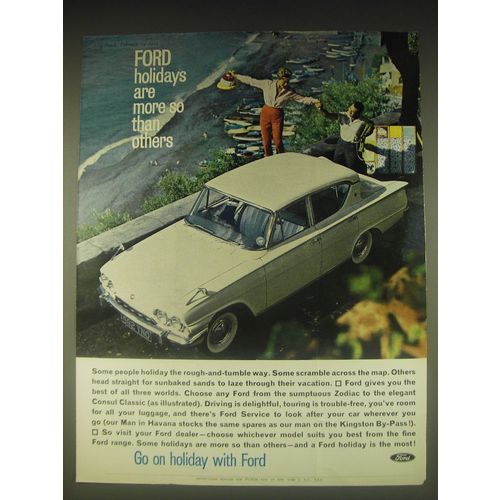 1962 Ford Consul Classic Ad - Ford holidays are more so than others