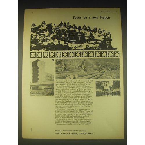 1962 South Africa House Ad - Focus on a new Nation