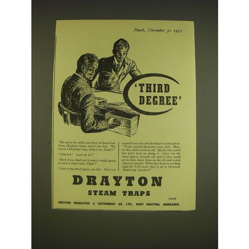 1955 Drayton Steam Traps Ad - Third Degree