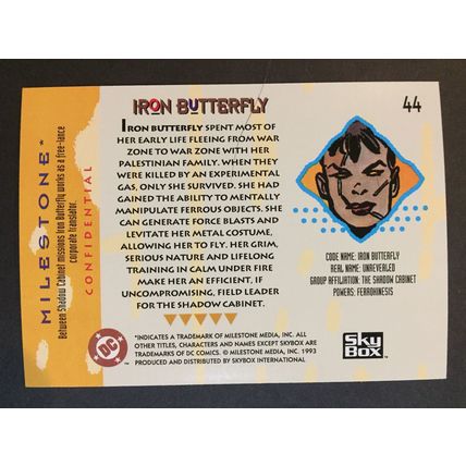 Milestone: The Dakota Universe trading card #44 (Iron Butterfly)