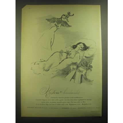 1945 Kristina Handmade Lingerie Advertisement