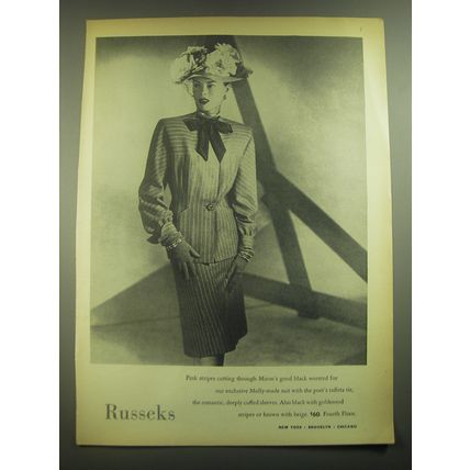 1945 Russeks Miron Molly-Made Suit Advertisement