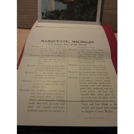 18 view souvenir of MARQUETTE, Michigan, USA unused lettercard . /