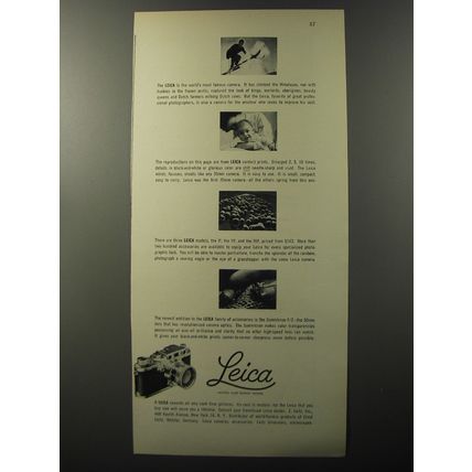1953 Leica Cameras Advertisement - The Leica is the world's most famous camera