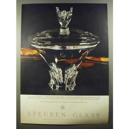 1954 Steuben Glass Covered Centerpiece Advertisement