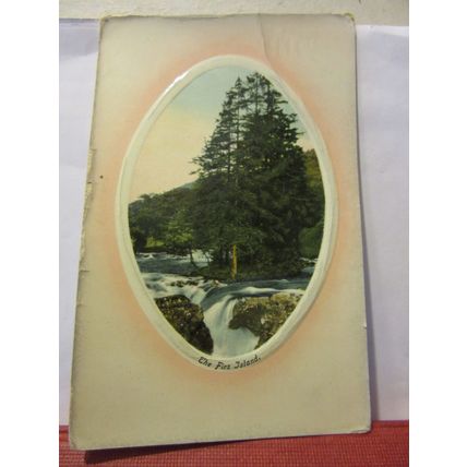THE FIRS ISLAND, BETWS-Y-COED, WALES used antique postcard RP 1909 pm =
