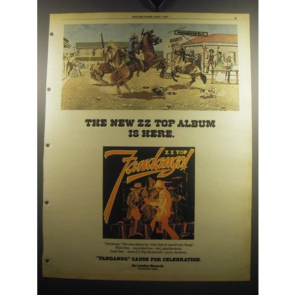 1975 ZZ Top Fandango Album Ad - The new ZZ Top Album is here