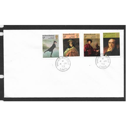 GREAT BRITAIN 1973 4th JULY BRITISH PAINTINGS SET 4 VAL PLAIN FIRST DAY COVER#3