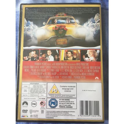 SCROOGED (NEW & SEALED 2017 DVD of 1988 Bill Murray Christmas movie) Karen Allen