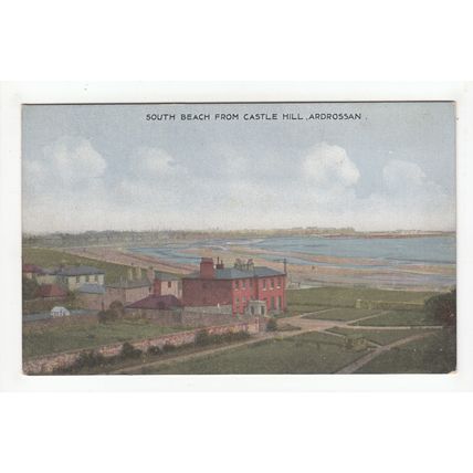 South Beach from Castle Hill Ardrossan Postcard Ayrshire