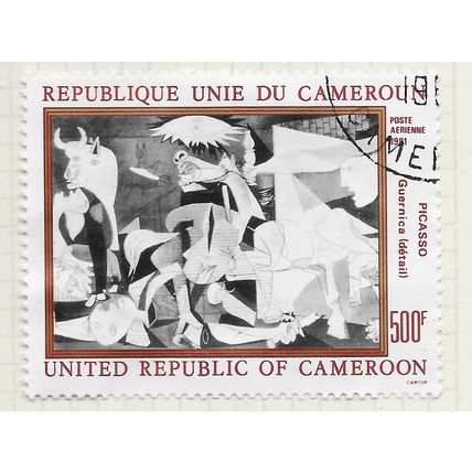 CAMEROUN CAMEROONS 1981 PICASSO Guernica LARGE PAINTING PABLO 1937 500F USED