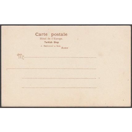 Main Street, Aden, c.1905 - Benghiat Postcard
