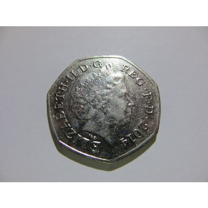 50p coin uk Shield of royal arms 2014