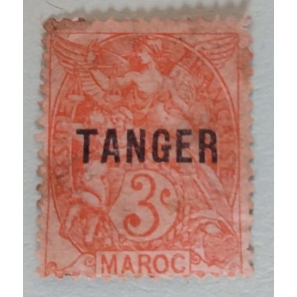 France Post Offices in Tangier 1918 3 cents brick red unused but bit grubby SG3