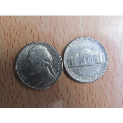 1991p USA 5 Cents Jefferson Nickel Coin