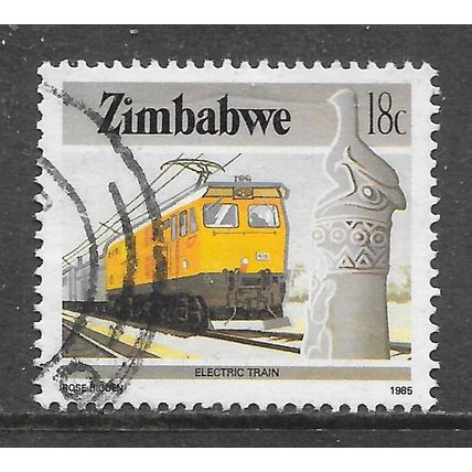 ZIMBABWE 1985 TRAIN LOCOMOTIVE ELECTRIC CLASS ? 18c USED.