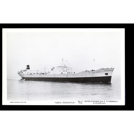 TA0948 - Naess Denholm & Co Oil Tanker - Naess Endeavour - built 1960 - postcard