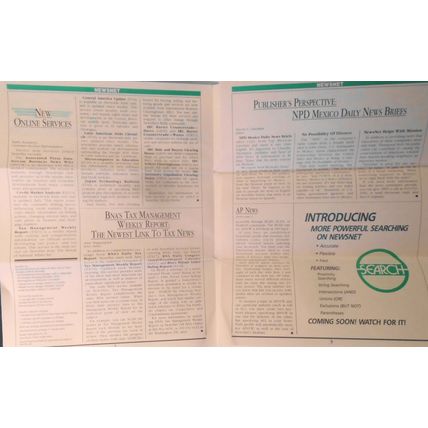 NewsNet Action Letter, 11 issues lot, 1985-1986. Electronic news service.
