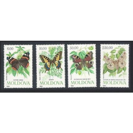 Moldova Butterflies and Moths 4v 1993 MNH SG#94-97 Sc#94-97