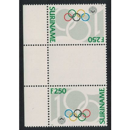 Suriname Intl Olympic Committee Gutter Pair Tete-Beche RAR 1994 MNH SG#1594