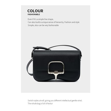 Women Genuine Leather Della Shoulder Crossbody Bag Black