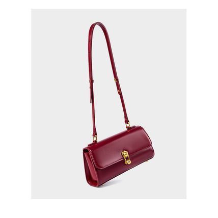 Women Fashion Genuine Leather Handbags Tote Bag Shoulder Bag Red