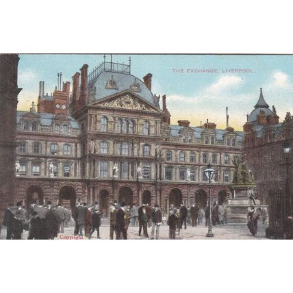 B610 LIVERPOOL - THE EXCHANGE. COLOURED PRINTED POSTCARD