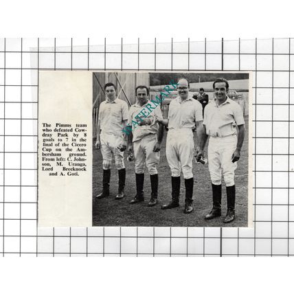 Lord Brecknock Uranga Polo Cicero Cup - 1968 Small Cutting