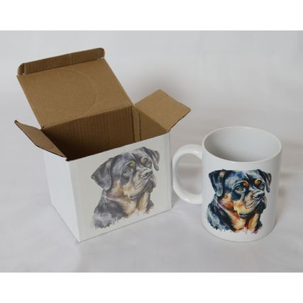 Rottweiler - Printed Ceramic 11oz Mug - Free Personalisation Available