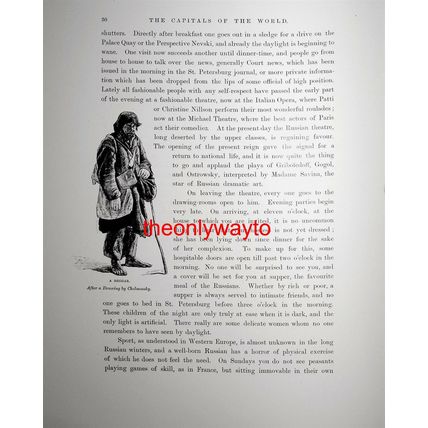 Beggar, St Petersburg, Russia, Book Illustration (Print), 1892