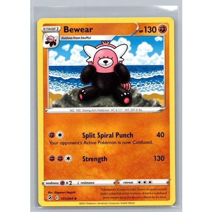 Pokemon Card McDonald's Promos 2022 #012/015 Bewear - 12/15