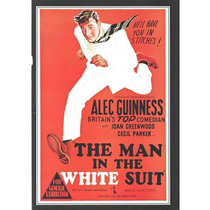 THE MAN IN THE WHITE SUIT Alec Guinness :- FILM "POSTER" PICTURE ~ POST FREE