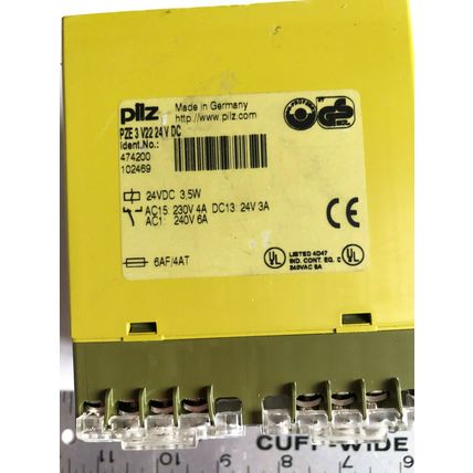 PILZ PNOZ PZE 3 V22,474200 , PZE3V22 24 V DC SAFETY RELAY,SJ