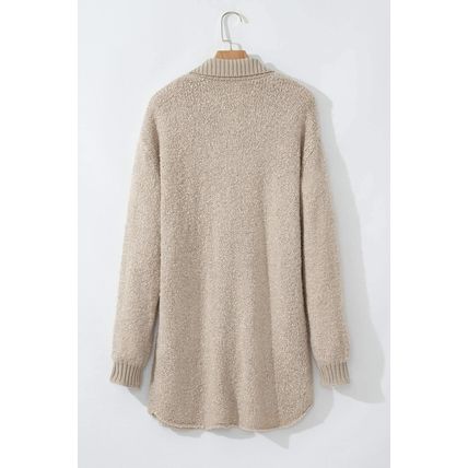 Jet Stream Collared Drop Shoulder Button Up Cardigan with Pocket