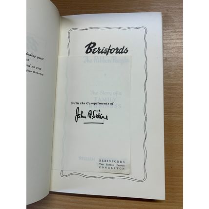 1966 BERISFORDS THE RIBBON PEOPLE STORY OF A FAMILY BUSINESS HARDBACK BOOK (P4)