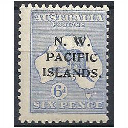 N W Pacific Islands 1915 SG78 6d Ultramarine Mounted Mint ..