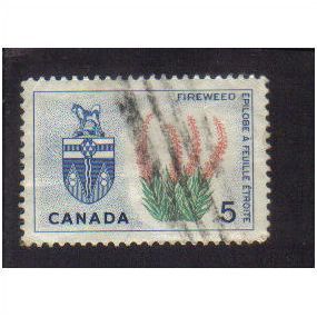 1964 canada provinvcial badge yukon territory 5c f/u sg554