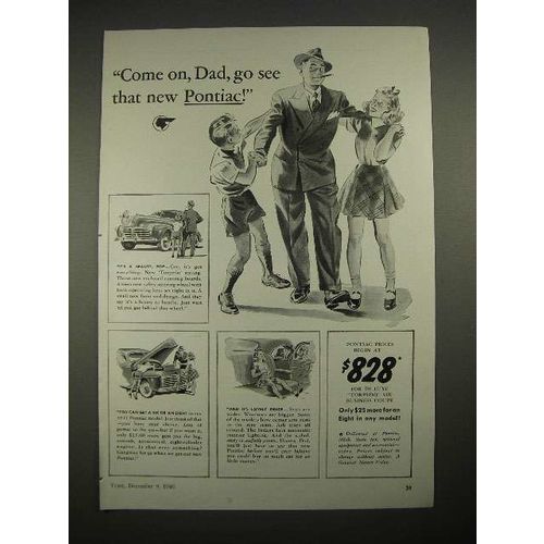 1940 Pontiac Car Ad - Come On, Dad, Go See