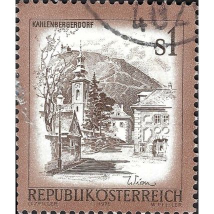 AUSTRIA, TOURISM, Kahlenbergerdorf, Vienna, brown 1975, 1s, #3
