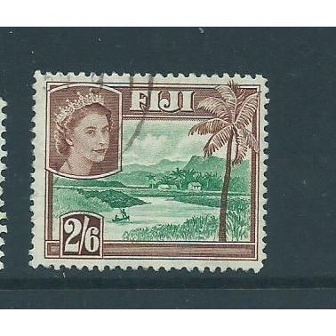 fiji stamps sg292a sg 292a 2/6d used 1954