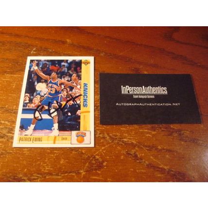 1991/92 Upper Deck, Autograph Card, PATRICK EWING, HOF, w/COA, Knicks