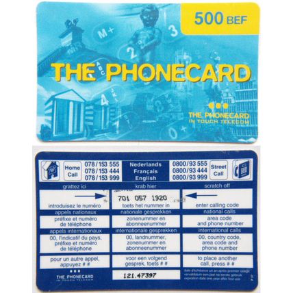 Belgium Phone Card - The Phonecard