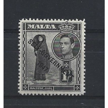 Malta.SG243 1s Maltese girl wearing faldetta.Mounted Mint.Apr25a